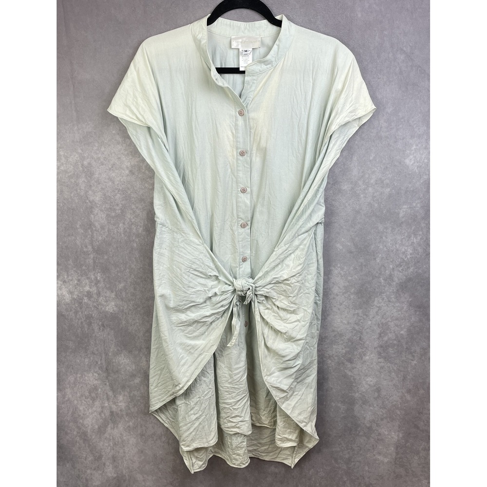 Anthropologie Corey Lynn Calter Dress‎ Womens Medium Chambray Blue Cotton Button